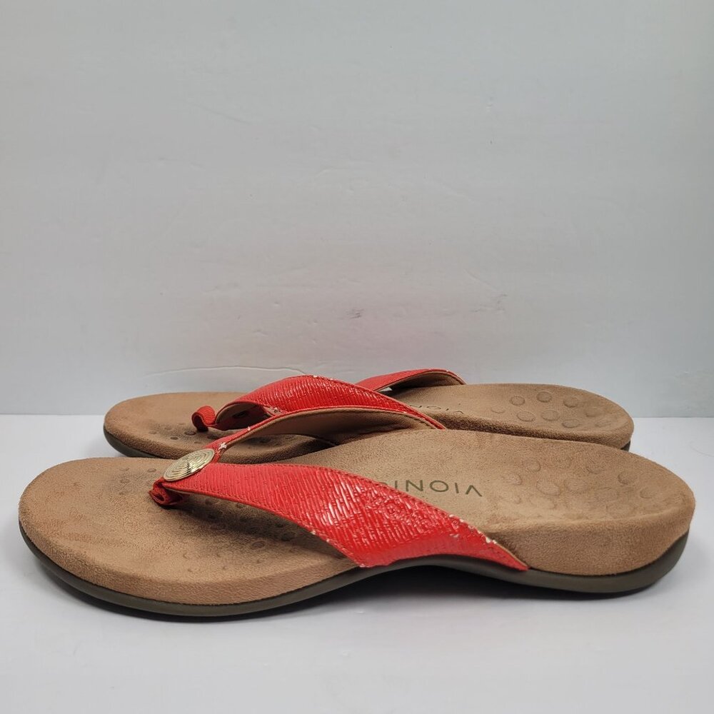 Vionic Hilda Woven Women's Red Thong Sandals US Size 11 - Picture 2 of 11